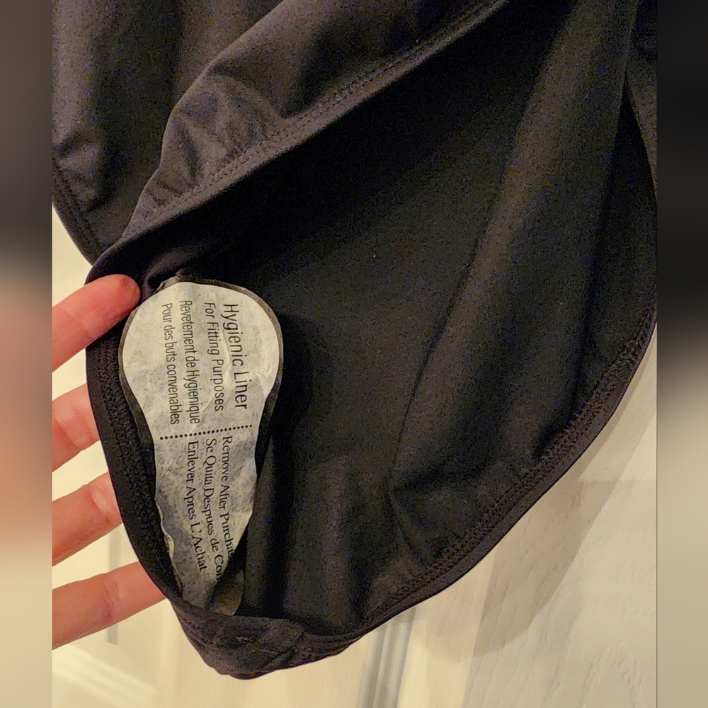 Lauren Ralph Lauren Sculpting Solid Modern V Neck One Piece Black Size 14 - Picture 9 of 11